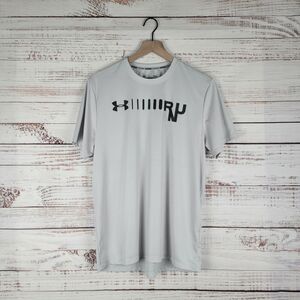 Under Armour Speed Stride Run T Shirt Mens Size L Fitted Halo Gray